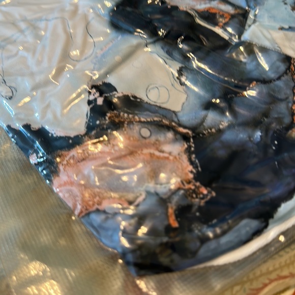 Women's 3 Piece Tie Dye Bikini Set Swimsuit with Sarongs Beach Skirt MED NWT - Picture 4 of 5